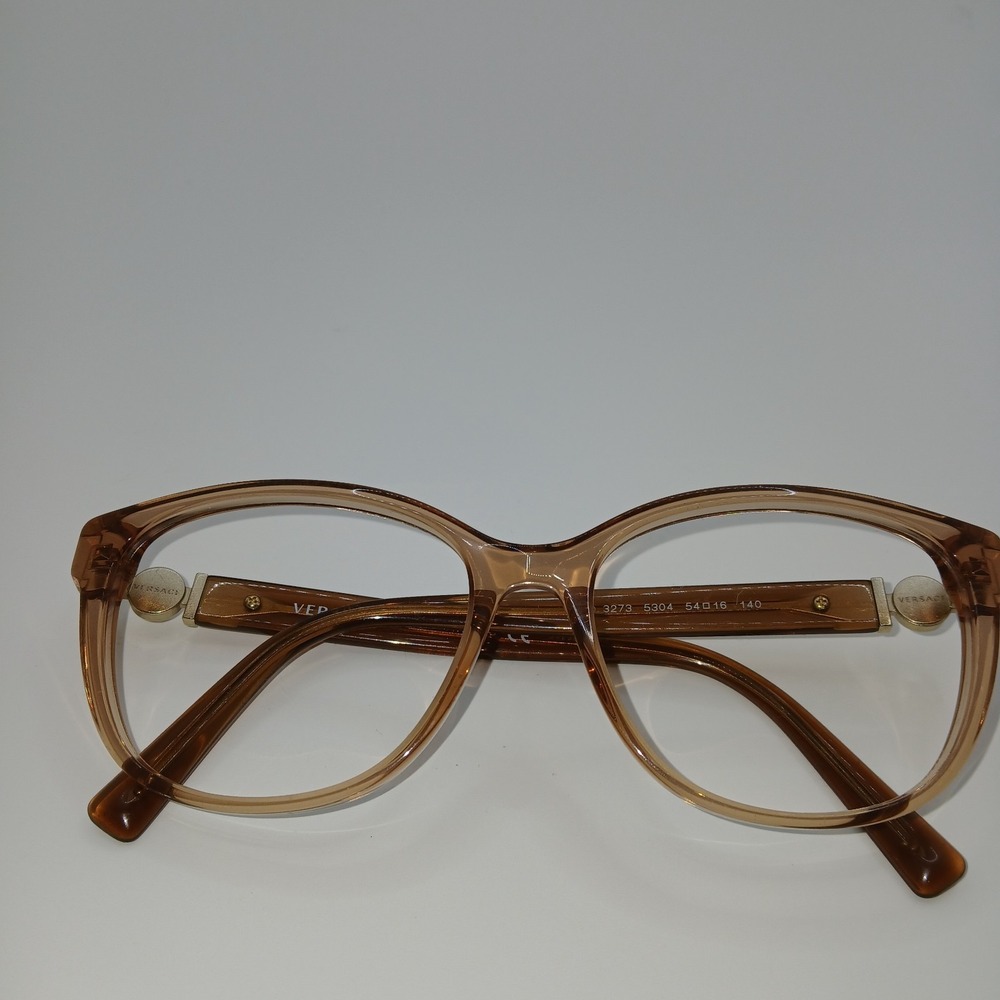 Versace 3273 5304 Women Eyeglasses Frame Brown Transparent Full Rim 54-16-140 mm